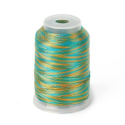 Cyan 3-Ply Segment Dyed Nylon Thread Cord, DIY Material for Jewelry Making, Cyan, 0.3mm, about 546.81 Yards(500m)/Roll