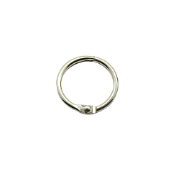 Platine Reliure de livre de feuille de fer lâche anneaux articulés, platine, 0.25 cm, Diamètre intérieur: 3 cm