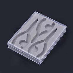 Gris Couvre-pinces en plastique, rectangle, grises , 16x12.5x2.7 cm