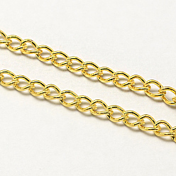 Oro Collar de cadena trenzado de hierro vintage para el diseño de relojes de bolsillo, con broches de langosta, dorado, 31.5 pulgada, link: 3.3x4.6x0.9 mm