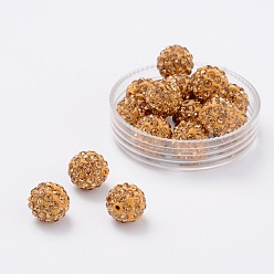 Lima Bolas de discoteca, Abalorios de rhinestone de arcilla polímero, Grado A, rondo, cal, pp 14 (2~2.1 mm), 10 mm, agujero: 1.0~1.2 mm