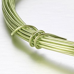 Jaune Vert Fil d'artisanat rond en aluminium, pour la fabrication de bijoux en perles, jaune vert, Jauge 18, 1mm, 10 m/rouleau (32.8 pieds/rouleau)