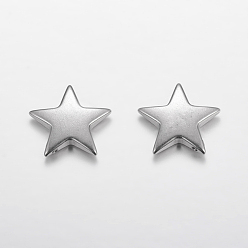 Stainless Steel Color 201 Stainless Steel Stamping Blank Tag Pendants, Christmas Star, Size: about 13.5mm in diameter, 2.5mm thick, hole: 1mm
