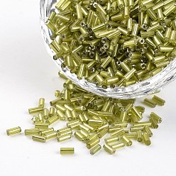 Kaki Foncé Perles de verre clair, kaki foncé, 3~5x1.8~2mm, Trou: 0.8mm, environ12000 pcs / 450 g