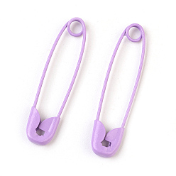 Lilac Iron Safety Pins, Lilac, 30x7x2mm, Pin: 0.7mm