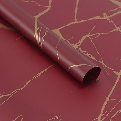 Rojo Oscuro 20 hojas de papel de regalo con patrón de mármol, plaza, decoración de papel de regalo de ramo de flores plegadas, de color rojo oscuro, 560~570x560~570 mm