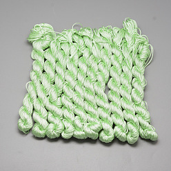 Aigue-marine Câblés en polyester tressé, aigue-marine, 1mm, environ 28.43 yards (26m)/paquet, 10 faisceaux / sac