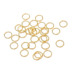 Golden Brass Jump Rings, Open Jump Rings, with Smooth Joining Ends, Cadmium Free & Lead Free, Golden, 10x1mm, 18 Gauge, Inner Diameter: 8mm, Hole: 8mm, about 2631pcs/500g
