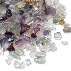 Fluorine Perles de copeaux de fluorite vertes naturelles, pas de trous / non percés, 2~12x2~10x1~3mm, environ11200 pcs / 1000 g