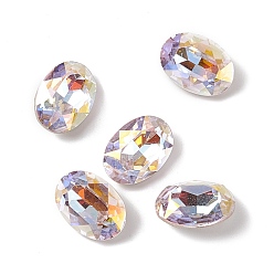 Light Rosaline AB Cabujones de diamantes de imitación de cristal, puntiagudo espalda y dorso plateado, oval, abdominales rosalina claro, 14x10x5.5 mm