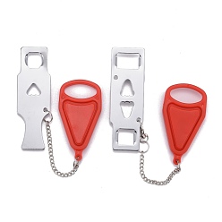 Red ARRICRAFT 2Pcs Plastic with Metal Portable Door Lock Home Security, Travel Lock, Add Extra Locks, Anti-Theft Clasp Accessories, Red, 28.5cm and 31cm