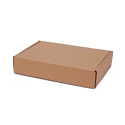 Bronze Kraft boîte de pliage de papier, Boîte de carton ondulé, boîte postale, tan, 25x16.5x7 cm