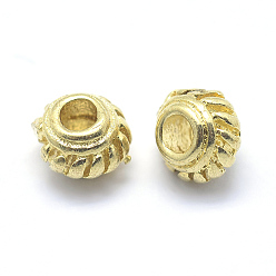 Raw(Unplated) Brass Spacer Beads, Lead Free & Cadmium Free & Nickel Free, Rondelle, Raw(Unplated), 5x3.5mm, Hole: 2mm