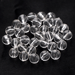 Clear Transparent acrylic beads, Round, White, about 4mm in diameter, hole:1mm, about 14000pcs/500g