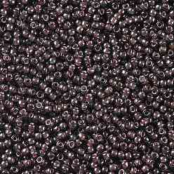 (367) Inside Color Luster Black Diamond/Pink Lined Toho perles de rocaille rondes, perles de rocaille japonais, (367) couleur intérieure lustrée diamant noir / doublée rose, 11/0, 2.2mm, Trou: 0.8mm, environ5555 pcs / 50 g