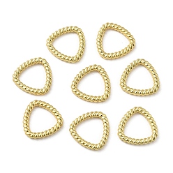 Triangle Alloy Linking Rings, Twisted, Golden, Triangle, 11.2x11.3x1.5mm, Inner Diameter: 7.5x8mm