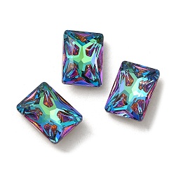 Sphinx Glass Rhinestone Cabochons, Point Back & Back Plated, Faceted, Rectangle, Sphinx, 14x10x5.5mm