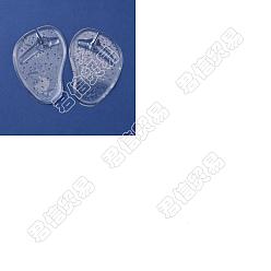 Clear Gorgecraft 6 Pairs Silicone No Slip Flip Flop Pads, Forefoot Padding Inserts Gel Pads, Clear, 99x68x6.5mm