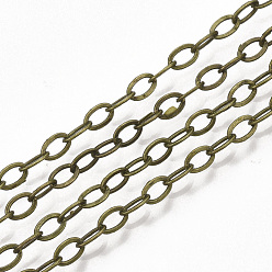 Bronce Antiguo Latón cadena de cable de la toma de collar, con cierre de langosta, Bronce antiguo, 32 pulgada (81.5 cm)