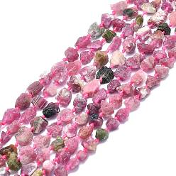 Tourmaline Tourmaline naturelle des perles brins, nuggets, 7~14x6~8.5x5~7mm, Trou: 1mm, Environ 39 pcs/chapelet, 15.55 pouce (39.5 cm)
