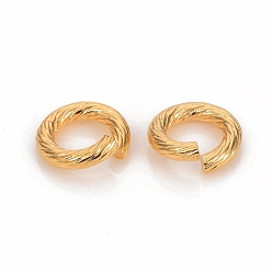 Golden 304 Stainless Steel Jump Ring, Open Jump Rings, Golden, 10x2mm, 12 Gauge, Inner Diameter: 5.8mm
