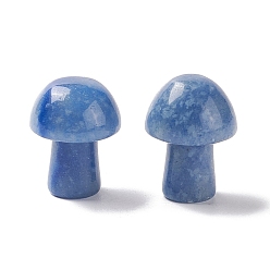 Aventurine Bleue Pierre de guasha aventurine bleue naturelle, outil de massage de grattage gua sha, pour un massage de méditation relaxant au spa, en forme de champignon, 20~21x15~15.5mm