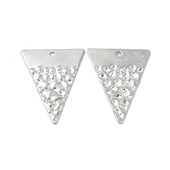 Stainless Steel Color 304 Stainless Steel Pendants, Triangle Charm, Stainless Steel Color, 28.5x23x1.5mm, Hole: 1.6mm