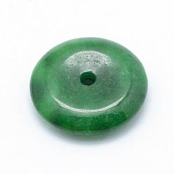 Myanmar Jade Natural Myanmar Jade/Burmese Jade Charms, Dyed, Donut/Pi Disc, Donut Width: 2.5mm, 6x2mm, Hole: 1mm