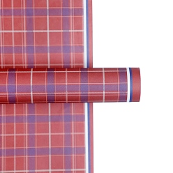 Indian Red 10 Sheets Tartan Pattern Waterproof Gift Wrapping Paper, Square, Folded Flower Bouquet Wrapping Paper Decoration, Indian Red, 580x580mm