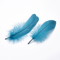 Turquoise Foncé Accessoires de costumes de plumes d'oie, turquoise foncé, 140~175x40~50x3mm