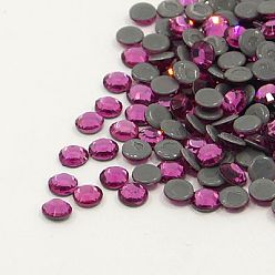 Ruby Glass Hotfix Rhinestone, Grade AA, Flat Back & Faceted, Half Round, Ruby, SS10, 2.7~2.8mm, about 1440pcs/bag