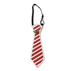 Stripe Chistmas Theme Non-woven Fabrics Necktie, for Boy, with Elastic Band, Stripe, Inner Diameter: 77~137mm