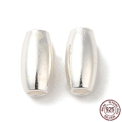 Бижутерии из Стерлингового Серебра 925 шарики стерлингового серебра, рис, 925 серебро, 6x3 мм, отверстие : 1 мм