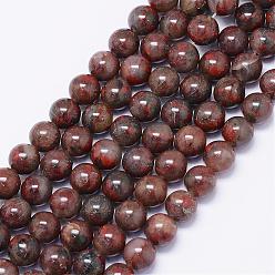 Jaspe Brécisé Naturelles bréchiques jaspe perles brins, ronde, 8mm, Trou: 1mm, Environ 48 pcs/chapelet, 15.74 pouce