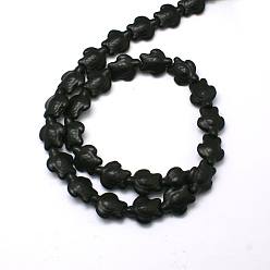 Black Dyed Synthetic Turquoise Beads Strands, Sea Turtle, Black, 17~18x14x6~8mm, Hole: 1mm, about 23pcs/strand, 15 inch