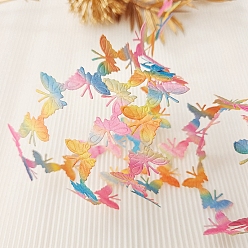 Coloré 25 mètres de rubans de dentelle papillon en polyester couleur arc-en-ciel, garniture de ruban papillon, accessoires du vêtement, emballage cadeau, colorées, 3/4 pouces (20 mm)