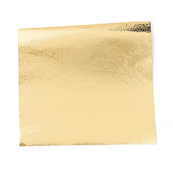 Oro Papel aluminio, para la fabricación de escamas doradas de lámina de oro de imitación, para el arte de uñas, artesanía de resina, producir joyería, pintura, plaza, oro, 95x84x0.1 mm, aproximadamente 95 hojas / set