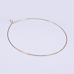 Real 18K Gold Plated 304 Stainless Steel Choker Necklaces, Real 18K Gold Plated, Inner Diameter: 13cm