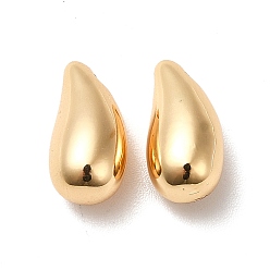 Real 18K Gold Plated Brass Charms, Long-Lasting Plated, Teardrop, Real 18K Gold Plated, 12x6mm, Hole: 1mm