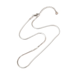 Platino 304 collares de cadena de serpiente de acero inoxidable, larga duración plateado, color acero inoxidable, 16.14 pulgada (41 cm)