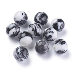 Cebra Jaspe Perlas de jaspe natural de la cebra, esfera de piedras preciosas, sin agujero / sin perforar, rondo, 17.5~18 mm