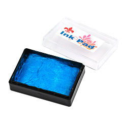 Dodger Blue Ink Pad, for Wax Sealing, Scrapbooking, Dodger Blue, 57x40x19.8mm