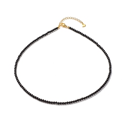 Black Agate Natural Black Agate Beaded Necklaces for Women, with 304 Stainless Steel Lobster Claw Clasps, Round, 18.31 inch(46.5cm), Beads: 2.5~3.5mm