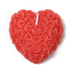 Rouge Bougeoir en paraffine, pour Saint Valentin, Décoration de mariage, cœur, rouge, 7.7x7.8x2.45 cm