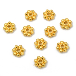 Golden Alloy Beads Daisy Spacer Beads, Cadmium Free & Lead Free, Granulated Beads, Golden, 6x2mm, Hole: 1.5mm, about 4000pcs/1000g