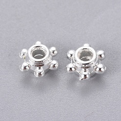 Silver Tibetan Style Spacer Beads, Rondelle, Silver Color Plated, 5x3mm, Hole: 2mm