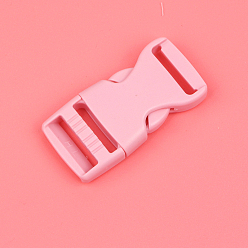 Pink Boucle à dégagement latéral profilée et réglable en plastique, rose, 32mm