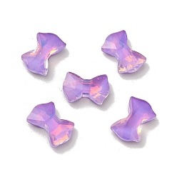 Фиолетовый Бархат Стиль мокко k9 стеклянные кабошоны со стразами, плоская задняя и задняя, граненые, бантом, пурпурного бархата, 8.1x12x3.5 мм