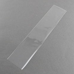 Прозрачный OPP мешки целлофана, прямоугольные, прозрачные, 28x6 см, одностороннее толщина: 0.035 мм