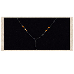 Черный Ожерелье шнура нейлона делает, чёрные, 20.47 дюйм ~ 26.77 дюйм (52~68 см), 2 мм